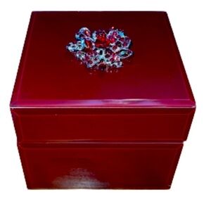 Elements 5.5” Glass Jewelry/trinket Box